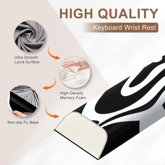 Large 4pc Set Ergonomic Gaming Mouse pad Keyboard Wrist Rest, Mouse Wrist Rest - Picture 8 of 12